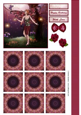 Autumn Fairy Fantasy Topper & Tiles
