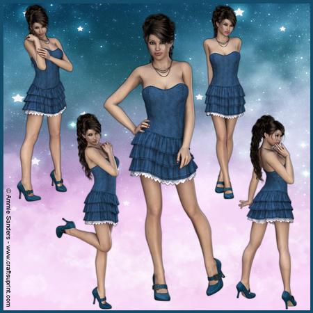 Denim Delights Ruffle Dress 5 Cu4cu Png Graphics