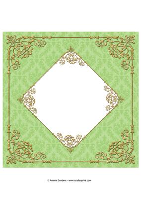 Fancy Frame 8x8 Blank Card Front - Bright Shades