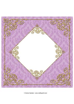 Fancy Frame 8x8 Blank Card Front - Bright Shade