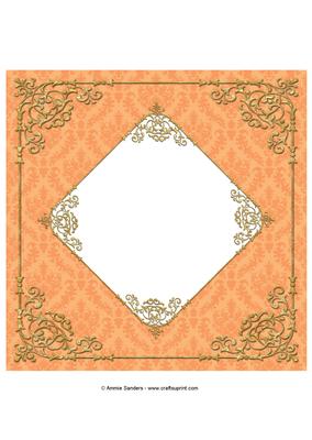 Fancy Frame 8x8 Blank Card Front - Bright Shade
