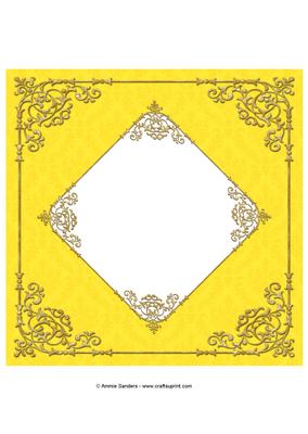 Fancy Frame 8x8 Blank Card Front - Bright Shade