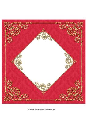 Fancy Frame 8x8 Blank Card Front - Bright Shade