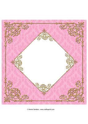Fancy Frame 8x8 Blank Card Front - Bright Shade
