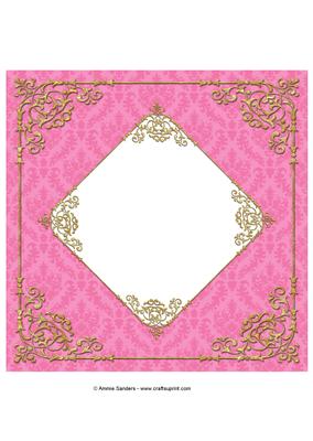 Fancy Frame 8x8 Blank Card Front - Bright Shade