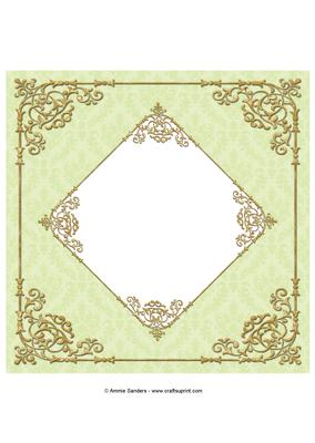 Fancy Frame 8x8 Blank Card Front - Bright Shade
