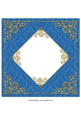 Fancy Frame 8x8 Blank Card Front - Bright Shade