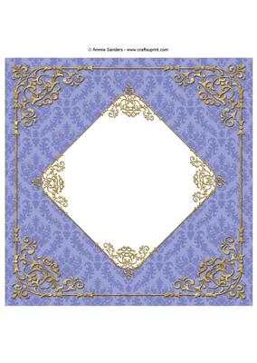 Fancy Frame 8x8 Blank Card Front - Bright Shade