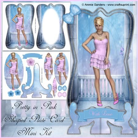 Pretty in Pink Shaped Plate Card Mini Kit
