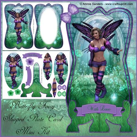 Butterfly Fairy Shaped Plate Card Mini Kit