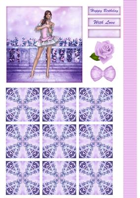 Sugar Doll's Fantasy Rose Garden Topper & Tiles