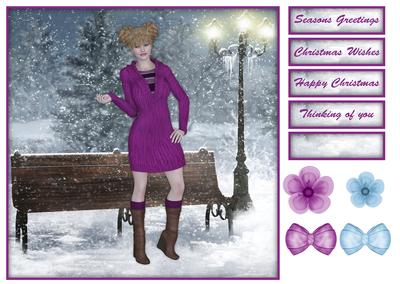 Knit Wear Winter Fashion 8x8 Topper