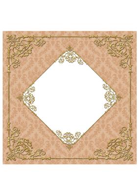 Fancy Frame 8x8 Blank Card Front - Earthy Shade