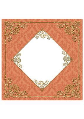 Fancy Frame 8x8 Blank Card Front - Earthy Shade