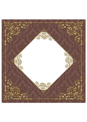 Fancy Frame 8x8 Blank Card Front - Earthy Shade