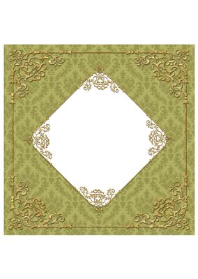 Fancy Frame 8x8 Blank Card Front - Earthy Shade