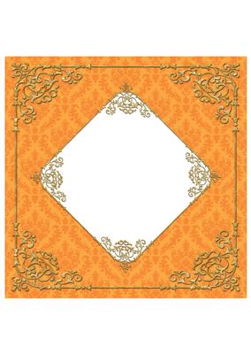 Fancy Frame 8x8 Blank Card Front - Earthy Shade