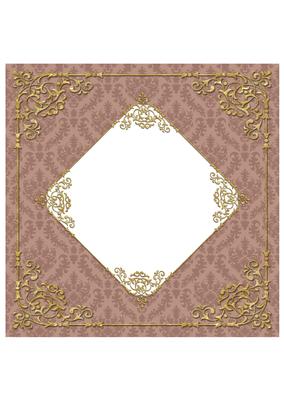 Fancy Frame 8x8 Blank Card Front - Earthy Shade