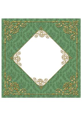 Fancy Frame 8x8 Blank Card Front - Earthy Shade