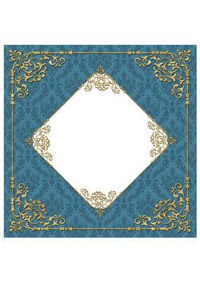 Fancy Frame 8x8 Blank Card Front - Earthy Shade