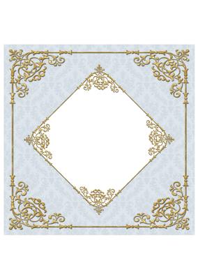 Fancy Frame 8x8 Blank Card Front - Rich Shade