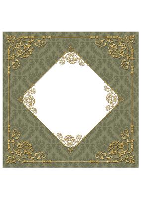 Fancy Frame 8x8 Blank Card Front - Rich Shade