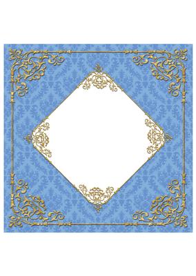 Fancy Frame 8x8 Blank Card Front - Rich Shade