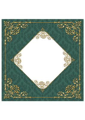 Fancy Frame 8x8 Blank Card Front - Rich Shade