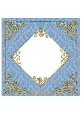 Fancy Frame 8x8 Blank Card Front - Rich Shade