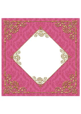 Fancy Frame 8x8 Blank Card Front - Rich Shade