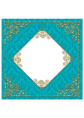 Fancy Frame 8x8 Blank Card Front - Rich Shade