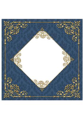 Fancy Frame 8x8 Blank Card Front - Rich Shade
