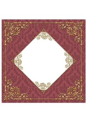 Fancy Frame 8x8 Blank Card Front - Rich Shade