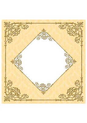 Fancy Frame 8x8 Blank Card Front - Rich Shade