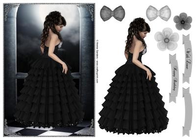 Belle of the Ball A5 Card Front , Topper & Embellishments