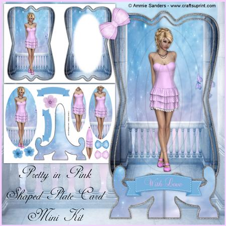 Pretty in Pink Shaped Plate Card Mini Kit