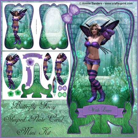 Butterfly Fairy Shaped Plate Card Mini Kit