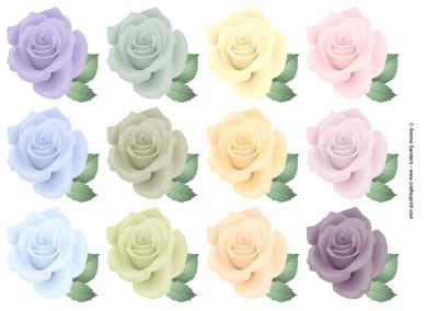 Gorgeous Roses Embellishments - Subtle Shades