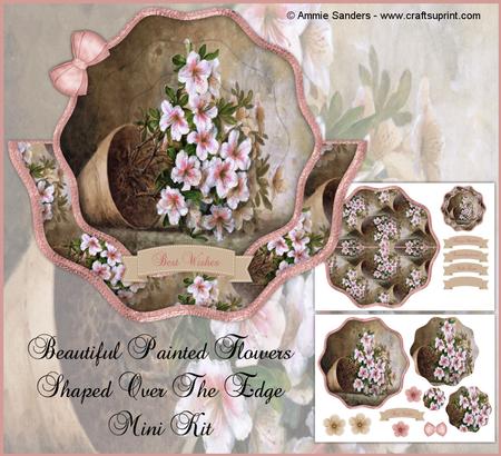 Vintage Painted Flowers Shaped Over the Edge Mini Kit