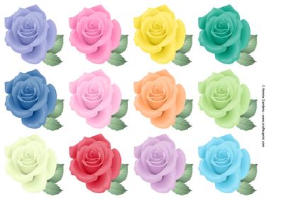 Gorgeous Roses Embellishments - Bright Shades