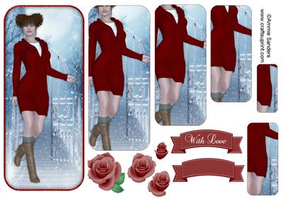 Winter Fashion Pyramid , Sentiments & Embellishments