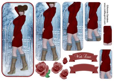 Winter Fashion Pyramid , Sentiments & Embellishments