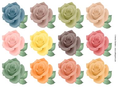 Gorgeous Roses Embellishments - Earthy Shades