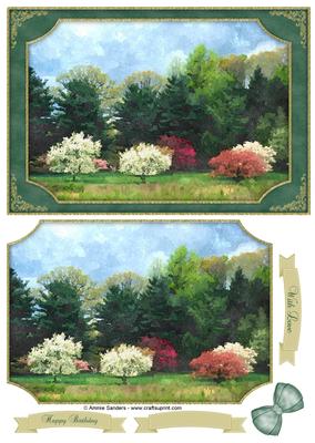 Woodland View Watercolour Quick Card