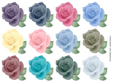 Gorgeous Roses Embellishments - Rich Shades