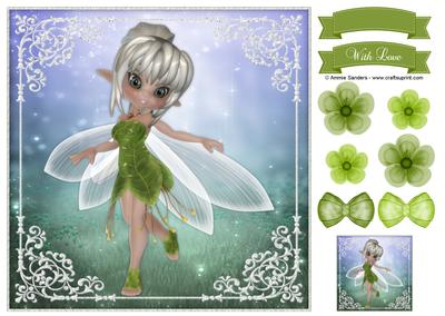 Sweet Magical Fairy 8x8 Topper & Embellishments