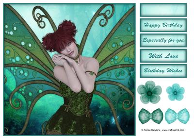 Beautiful Woodland Fairy 8x8 Topper & Embellishments