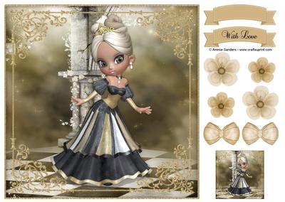 Off to the Ball Princess 8x8 Topper & Embellishments