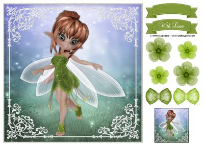 Sweet Magical Fairy 8x8 Topper & Embellishments