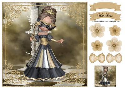 Off to the Ball Princess 8x8 Topper & Embellishments